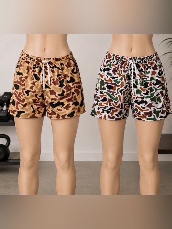 Unbranded Pants - Camo Athletic Shorts Bundle 2 Pack Zip Pocket Medium NWOT